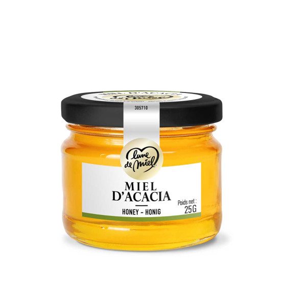 Miel Liquide Lune de Miel - Mini pot en verre de miel de fleurs et d'Acacia - 48 x 25 gr