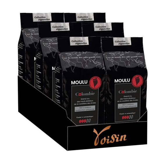 Café Moulu Café Voisin Colombie - 6 paquets - 1,5 Kg