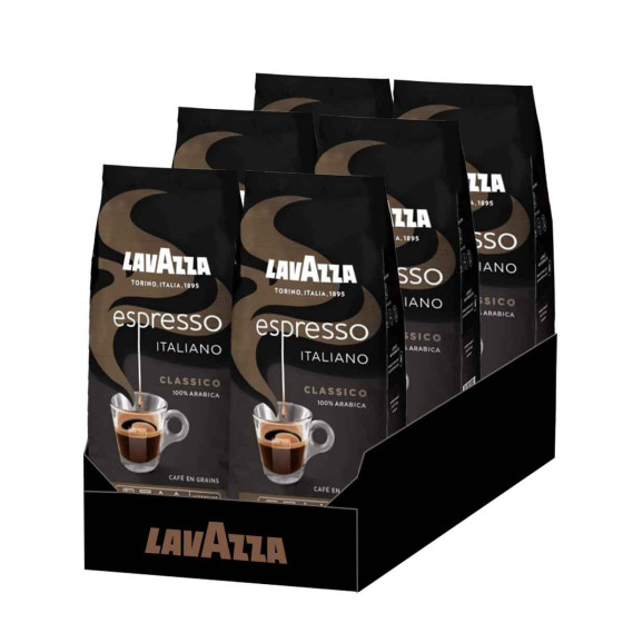 Café en Grains Lavazza Espresso Italiano Classico - 6 paquets - 3 Kg