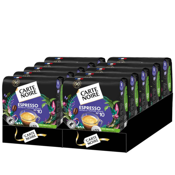 Dosette Senseo compatible Café Carte Noire n°10 Secrets de Nature - 10 paquets - 320 dosettes