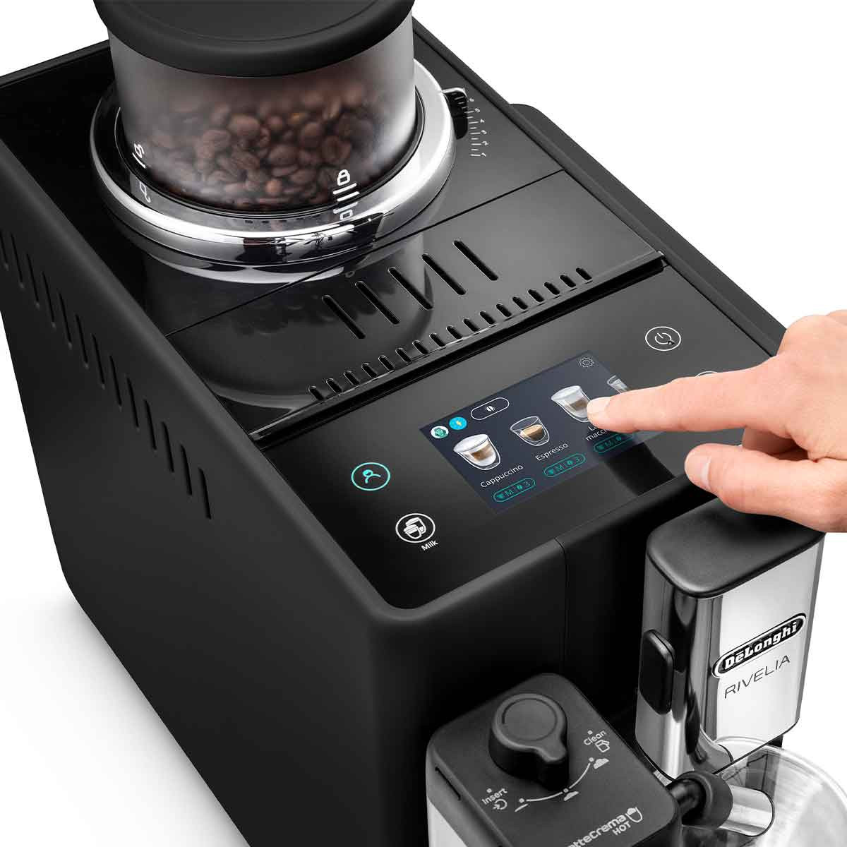 Machine à café à grains Delonghi Rivelia Latte FEB 4455.W Blanc