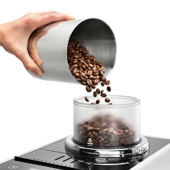 Machine à café en grains Delonghi Rivelia Latte FEB 4455.W Blanc Arctique + 94€ de CADEAUX EXCLUSIFS