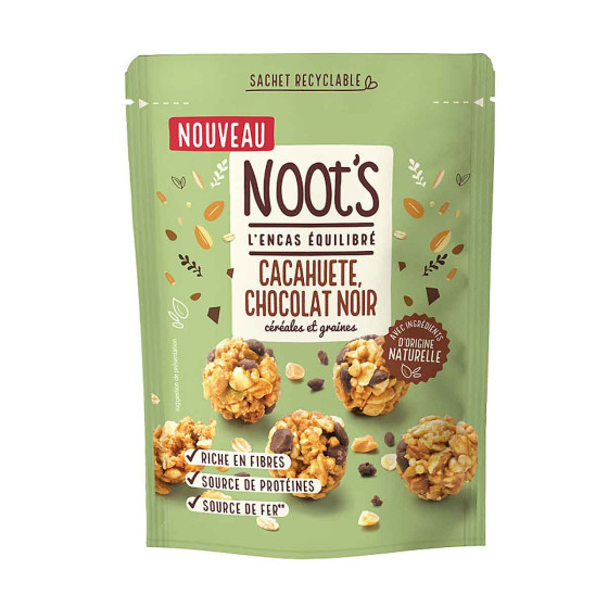 Céréales et Graines Noot's Saveur Cacahuète et Pépites de chocolat - Carton de 22 sachets