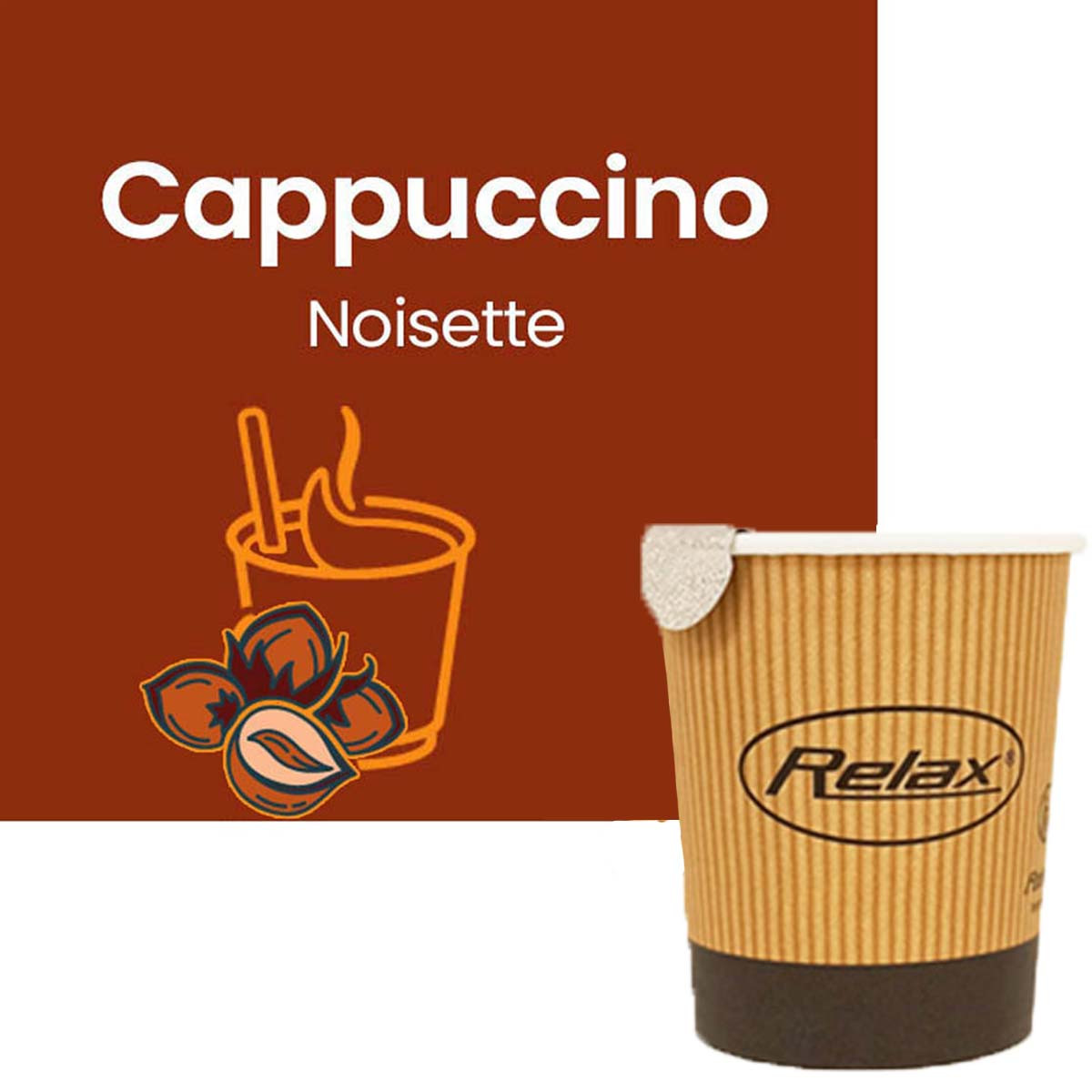 Cappuccino Noisette Instantané - Gobelets pré-dosés – SelectCaffè
