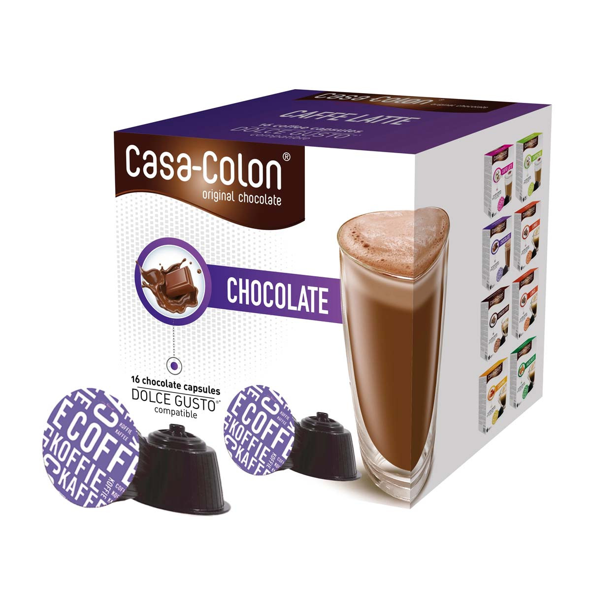 Capsules Dolce Gusto® compatibles Casa-Colon Chocolat Chaud - 16 capsules