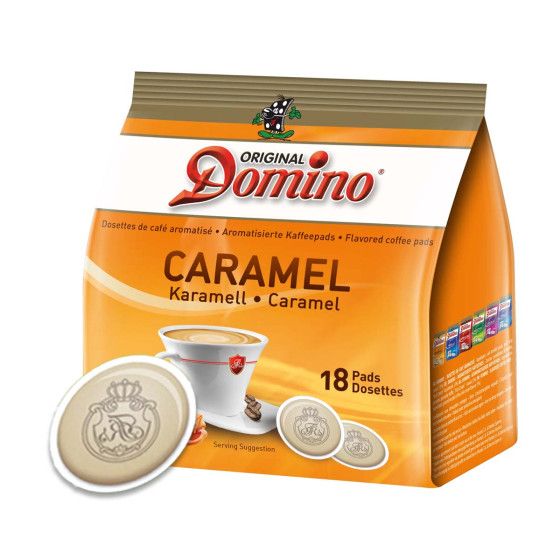 Dosettes Senseo® compatibles Domino Café Caramel  - 18 dosettes