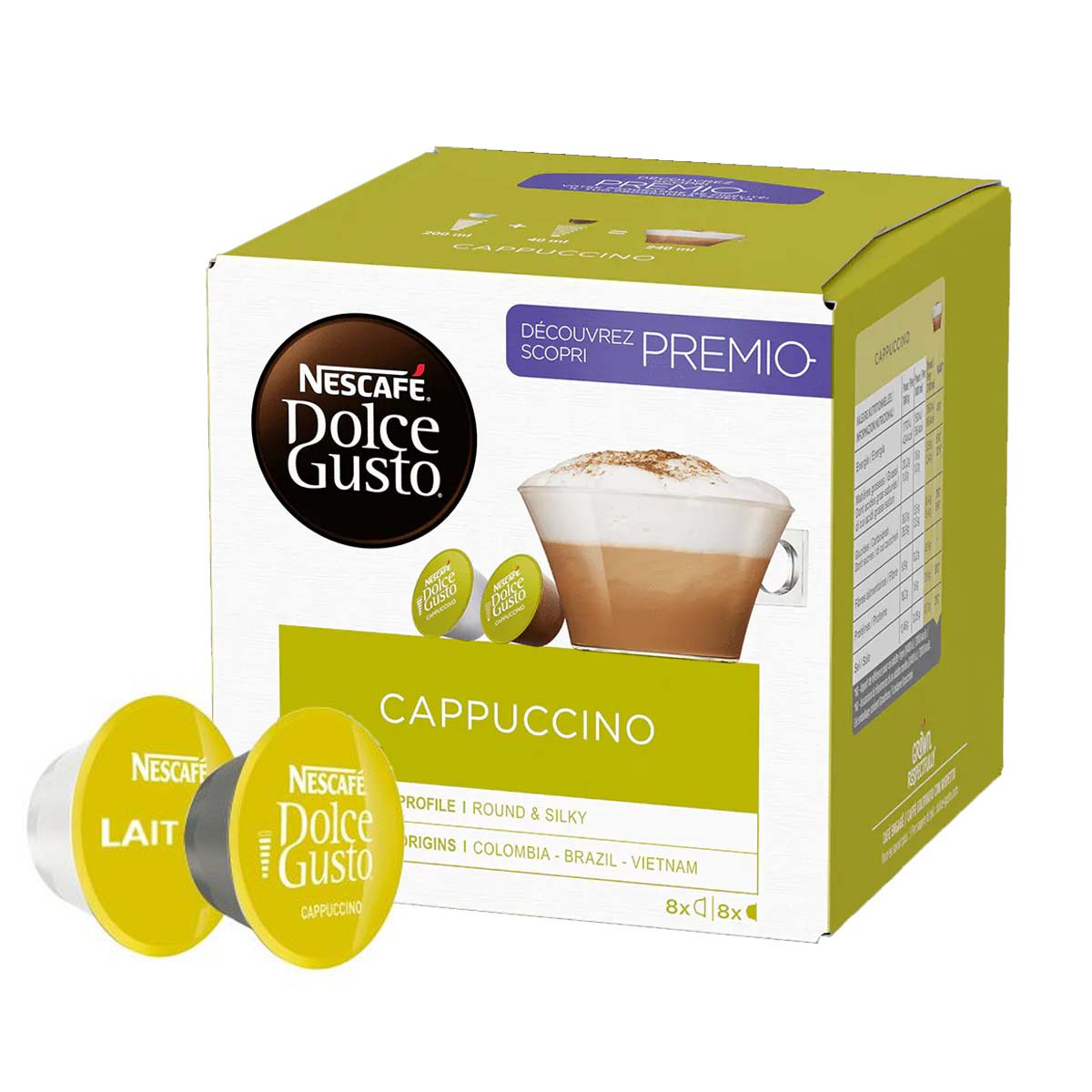 Café dosettes Compatibles Dolce Gusto Cappuccino CARTE NOIRE : la