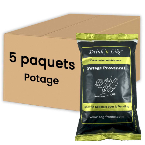 Potage Instantané Distributeur Automatique Drink'n Like Soupe Provençale - 5 paquets - 5 Kg