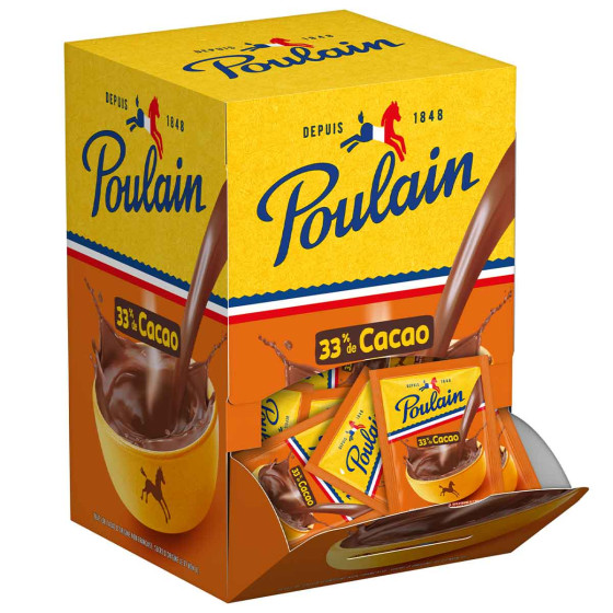 Chocolat Chaud Poulain - 3 Boites distributrices - 300 dosettes individuelles