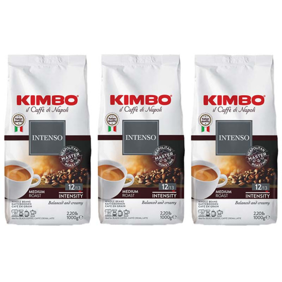 Café en Grains Kimbo Intenso - 3 paquets - 3 Kg