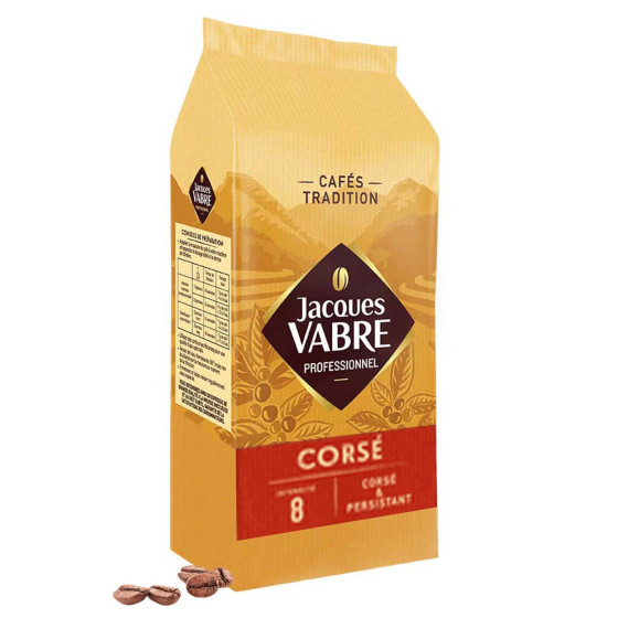 Café en Grains Jacques Vabre Corsé - 3 paquets - 3 Kg