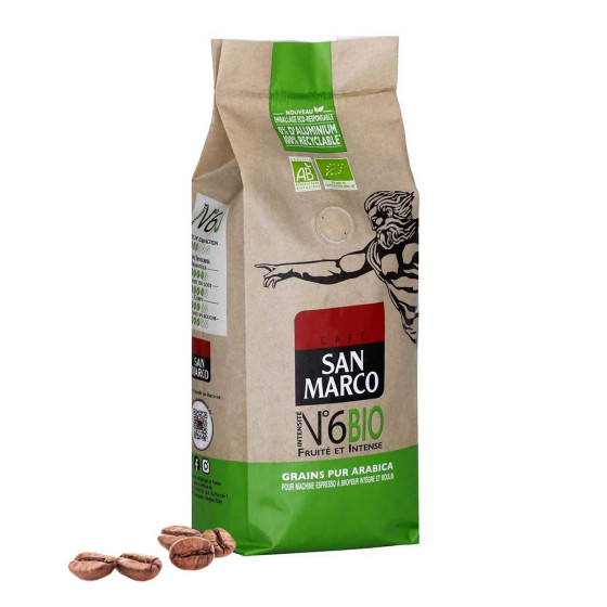 Café en Grains Bio San Marco - 9 paquets - 4,5 Kg