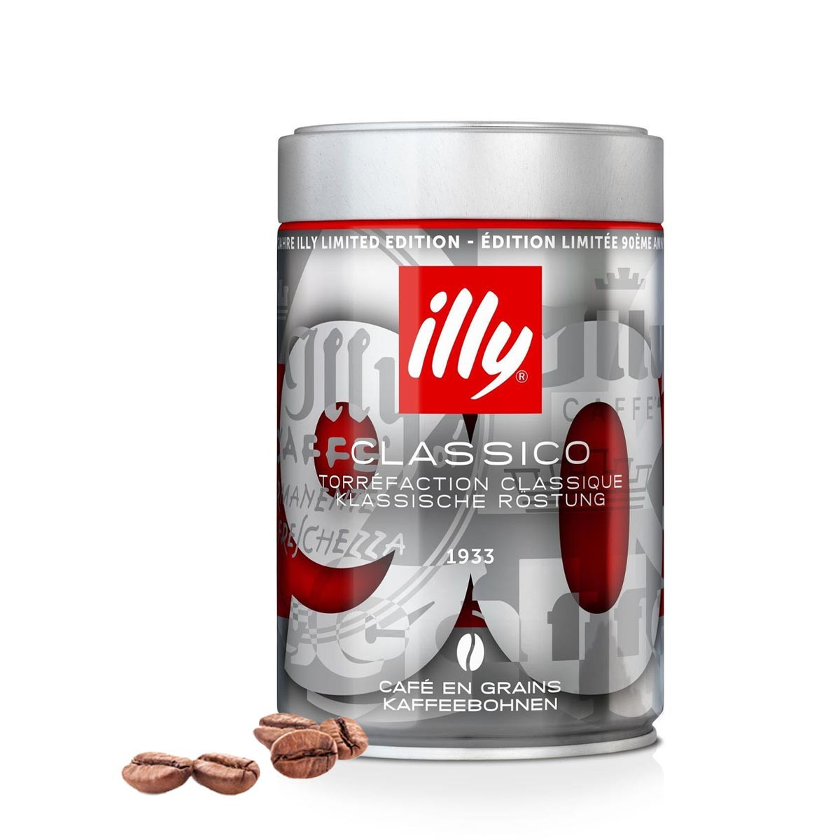 ILLY Café en Grains Classico - 100% Arabica - 6 boîtes de 250g