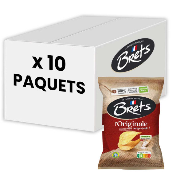 Biscuits Apéritif - Chips Bret’s Nature L’Originale 125g - 10 Paquets