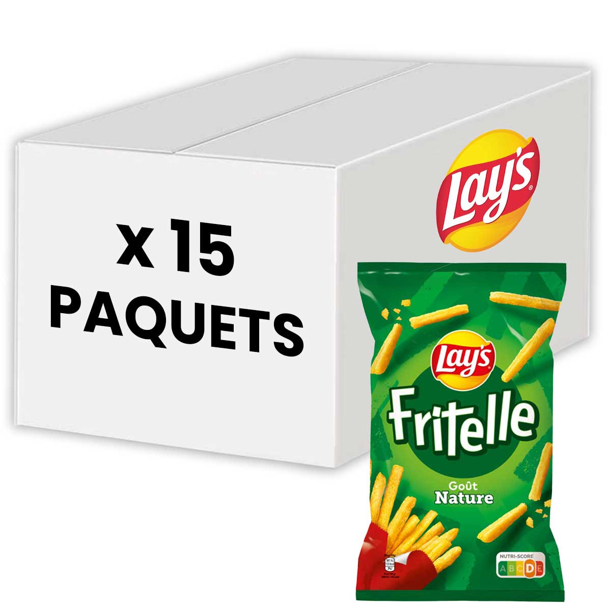 Biscuits Apéritif Lay's Fritelle goût Nature 80g 15 Paquets