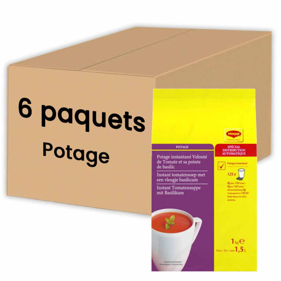 Potage Instantané Distributeur Automatique Maggi Velouté de Tomate Basilic - 6 paquets - 6 Kg
