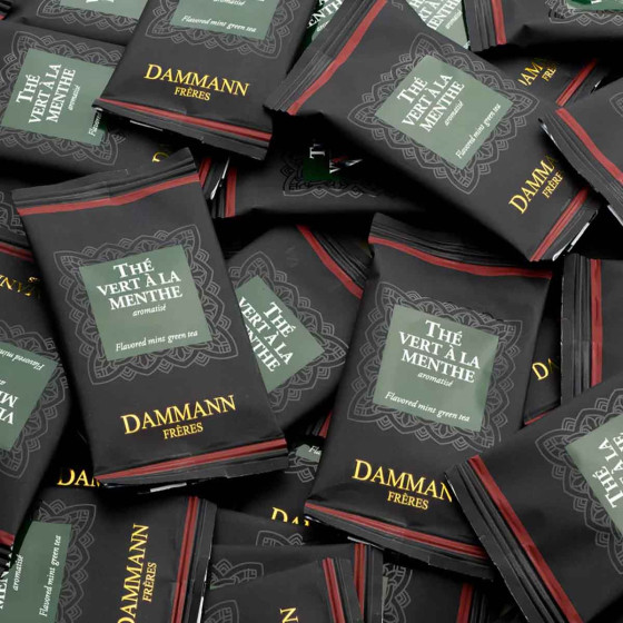 Thé Vert aromatisé Dammann Frères Green Mint - 4 boites - 94 sachets enveloppés