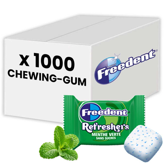 Chewing-gum Freedent Refreshers Menthe Verte - 1000 Chewing-gum - 2,2 Kg