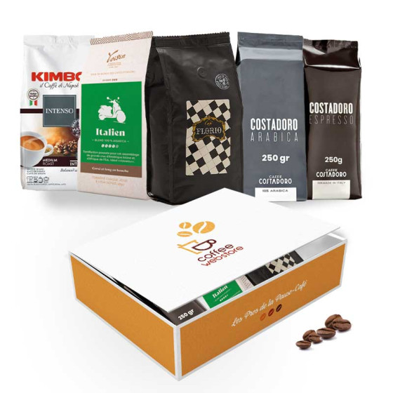 Coffret Découverte Café en Grains Top Ventes - 5 paquets