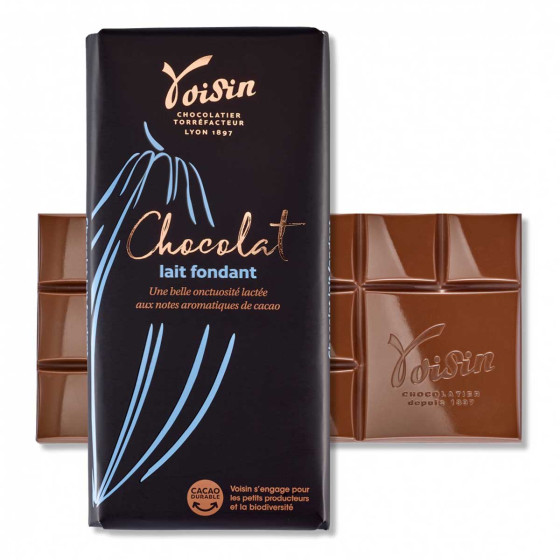 Tablette de Chocolat au Lait Fondant Voisin - 100 gr