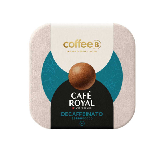 Dosette de café CoffeeB Café Royal Decaffeinato - 10 boites - 90 boules de café