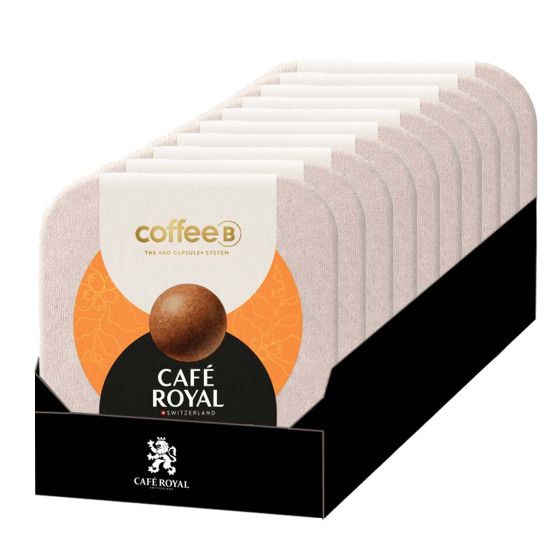 Dosette de café CoffeeB Café Royal Espresso Forte - 10 boites - 90 boules de café