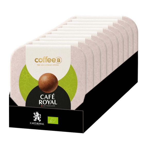 Dosette de café CoffeeB Café Royal Lungo Bio - 10 boites - 90 boules de café