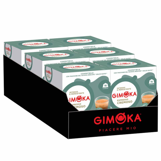 Capsule Dolce Gusto Compatible Gimoka Espresso Cremoso - 6 paquets - 96 Capsules