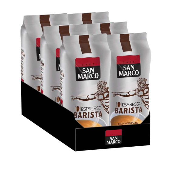 Café en Grains San Marco Barista - 6 paquets - 3 Kg