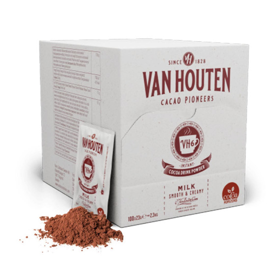 Chocolat Chaud Van Houten - Boite distributrice - 100 dosettes individuelles