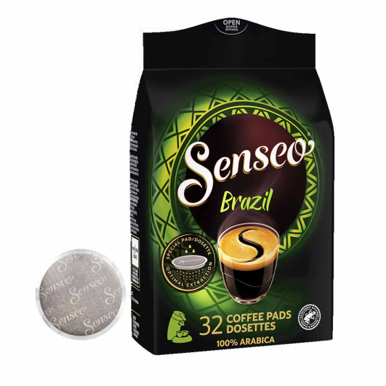 Dosette Senseo Café Brazil 100% Arabica - 12 paquets - 384 dosettes compostables