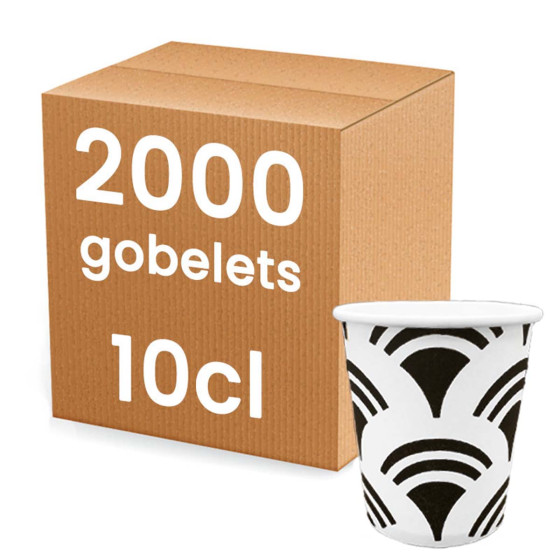 Gobelet à café court en carton 10 cl - 2000 gobelets