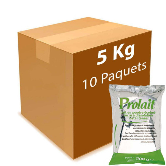 Lait en poudre Écrémé Sucré Prolait pour Distributeur Automatique - 5kg - 10 paquets