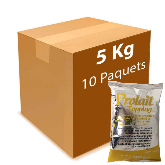 Topping Lait en poudre Écrémé Prolait pour Distributeur Automatique - 10 paquets - 5kg