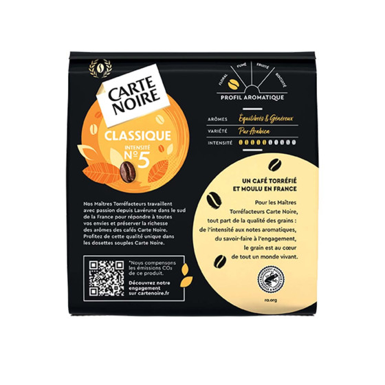 Dosette Senseo compatible Café Carte Noire n°5 Classique - 3 paquets - 108 dosettes