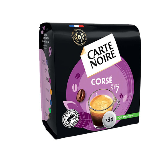 Dosette Senseo compatible Café Carte Noire n°7 Corsé - 36 dosettes
