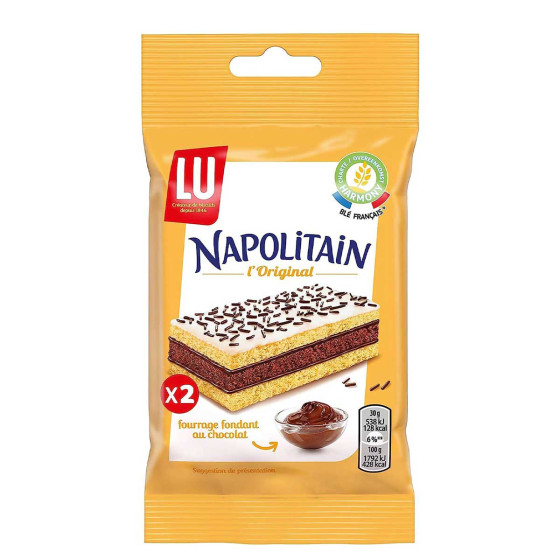 Napolitain l'Original au Chocolat - 48 gâteaux emballés par sachets de 2
