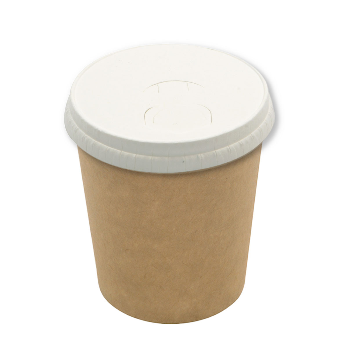 Couvercles En Plastique Pour Gobelets Jetables Sur Fond Bleu à Plat