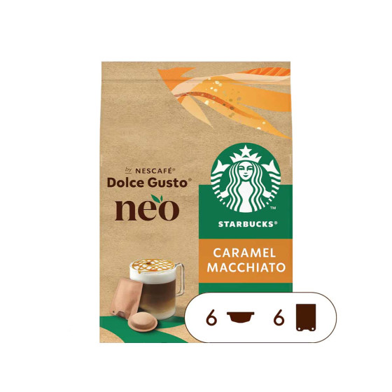 Nescafé Dolce Gusto Latte Macchiato Caramel - Pack De 96 Capsules (6 Boîtes)