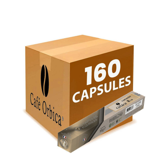 CAFE ORBICA Capsule Nespresso Compatible Caf&eacute; Orbica Cremoso - 16 tubes - 160 capsules 