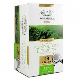Dosette ESE Bio Cie dell' Arabica Agricultura Biologica - 18 dosettes emballées individuellement