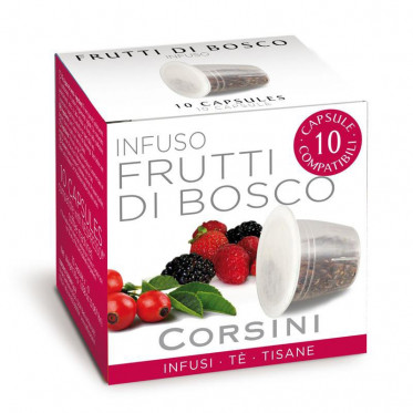 Capsule Nespresso Compatible Corsini Infusion Fruits des Bois - 10 capsules