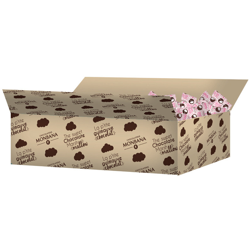Monbana Ours en guimauve et au chocolat au lait, 200 bonbons au carton