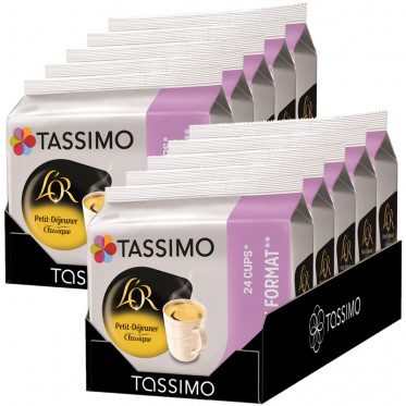Capsule Tassimo L'Or Espresso Petit Déjeuner Classique "Format Familial" 10 paquets - 240 T-Discs