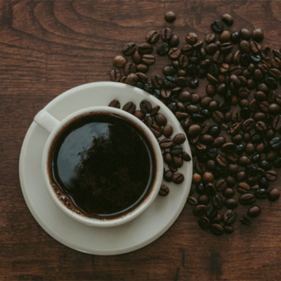 tasse café en grains