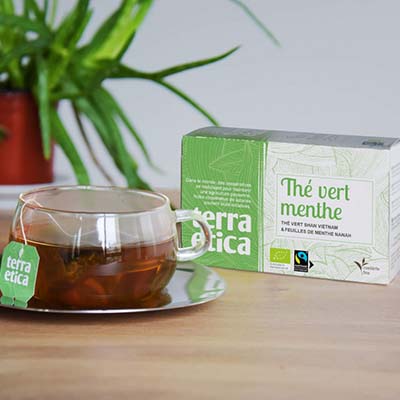 thé vert aromatisé terra etica